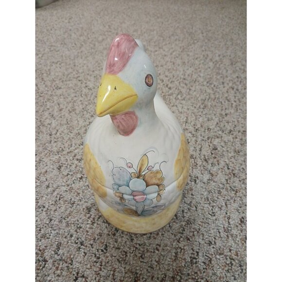 Vintage Hen On A Best Cookie Jar Large Portugal DD-40 - Picture 3 of 11
